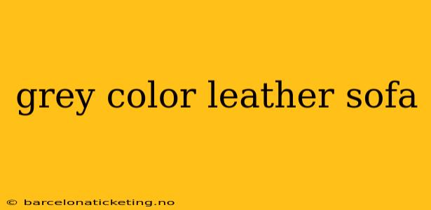 grey color leather sofa