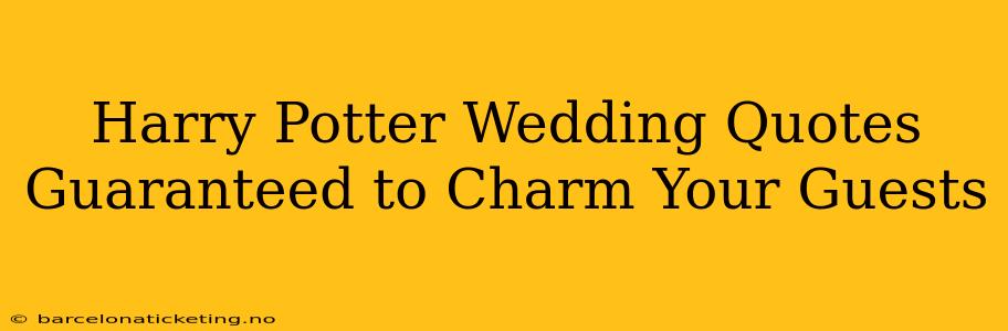 Harry Potter Wedding Quotes Guaranteed to Charm Your Guests