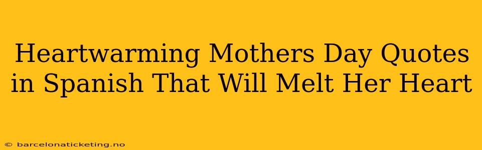 Heartwarming Mothers Day Quotes in Spanish That Will Melt Her Heart