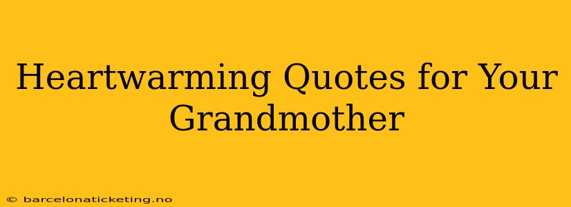 Heartwarming Quotes for Your Grandmother