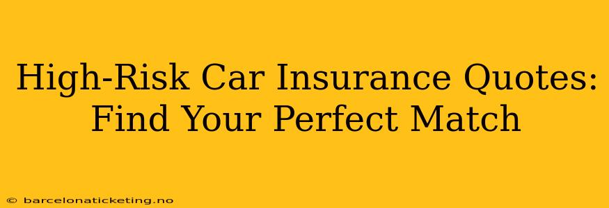 High-Risk Car Insurance Quotes:  Find Your Perfect Match