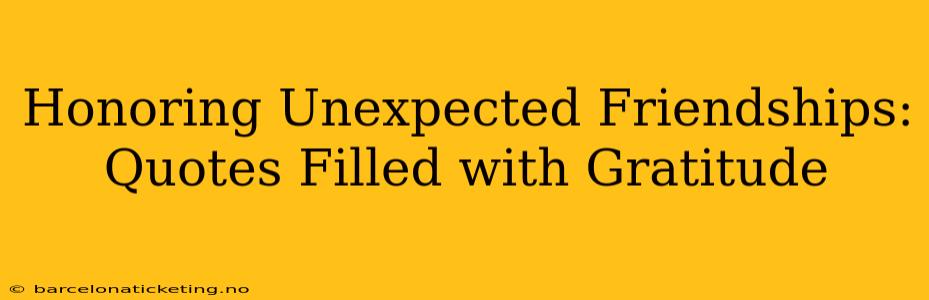 Honoring Unexpected Friendships: Quotes Filled with Gratitude