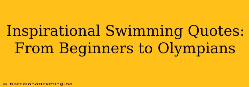 Inspirational Swimming Quotes: From Beginners to Olympians