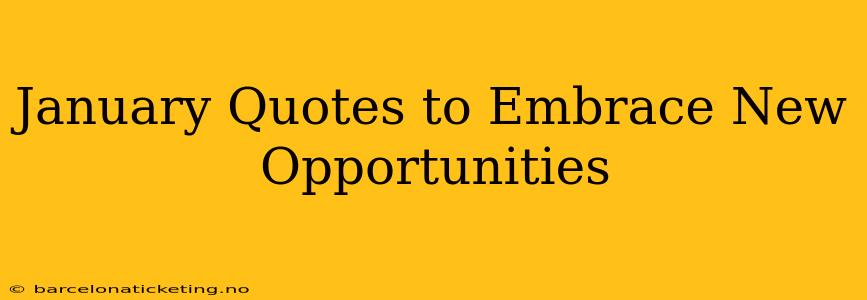 January Quotes to Embrace New Opportunities