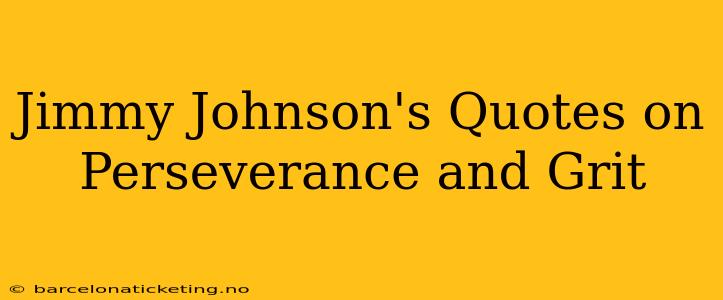Jimmy Johnson's Quotes on Perseverance and Grit