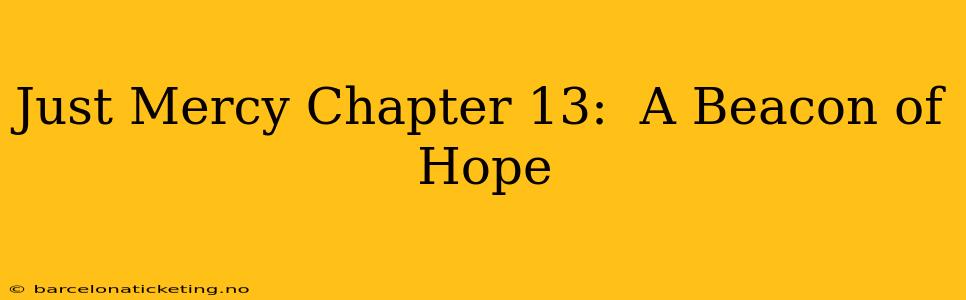 Just Mercy Chapter 13:  A Beacon of Hope