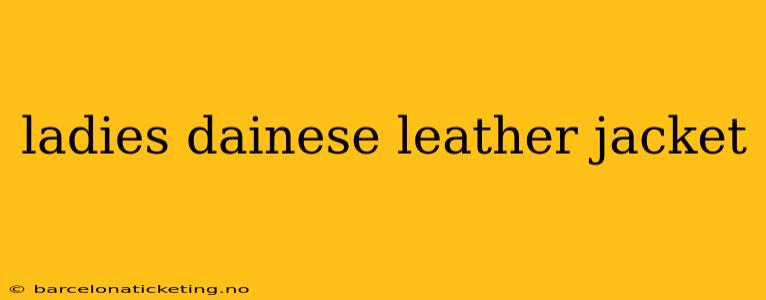 ladies dainese leather jacket