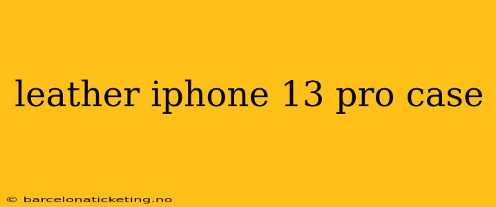 leather iphone 13 pro case