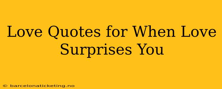 Love Quotes for When Love Surprises You