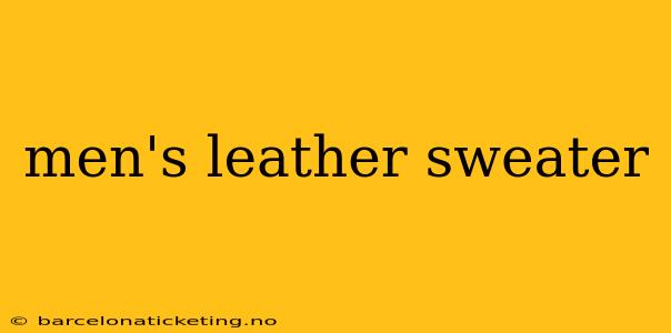 men's leather sweater