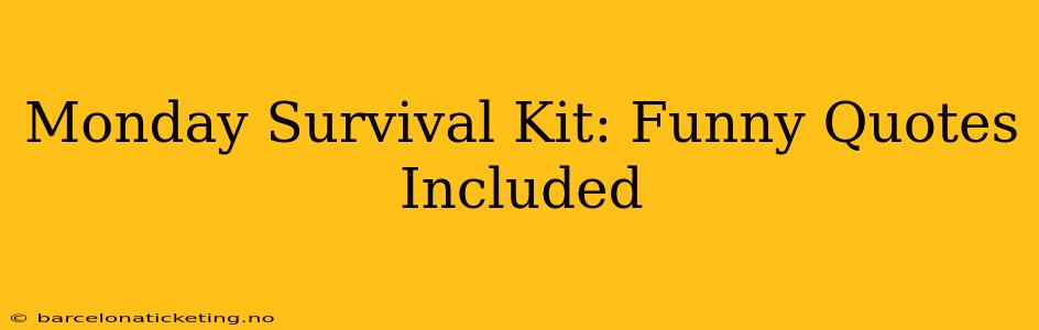 Monday Survival Kit: Funny Quotes Included
