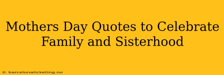 Mothers Day Quotes to Celebrate Family and Sisterhood