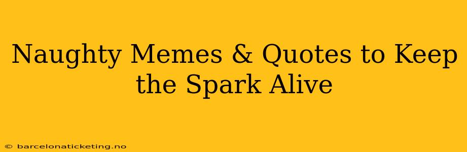 Naughty Memes & Quotes to Keep the Spark Alive