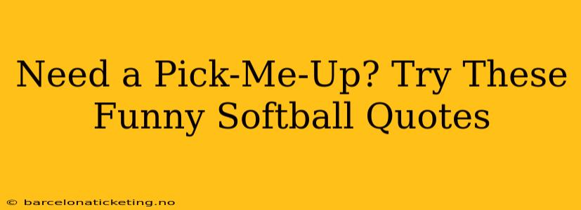 Need a Pick-Me-Up? Try These Funny Softball Quotes