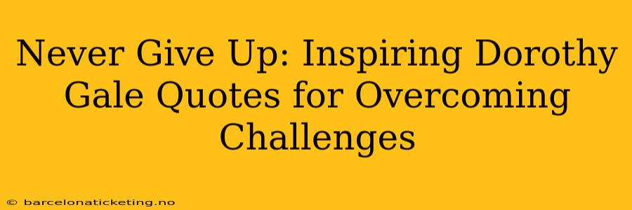 Never Give Up: Inspiring Dorothy Gale Quotes for Overcoming Challenges