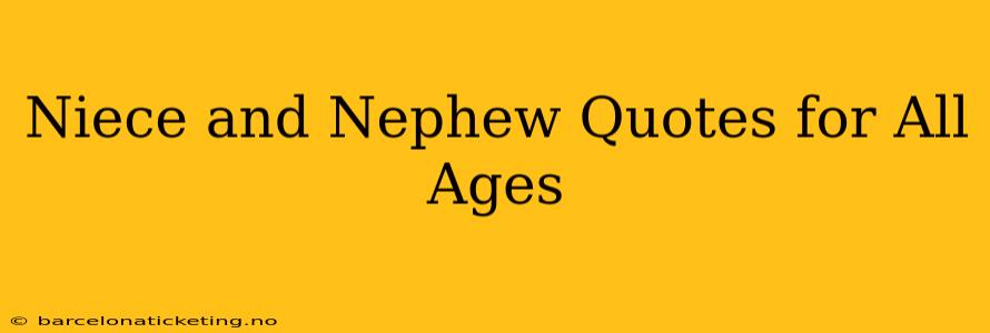 Niece and Nephew Quotes for All Ages