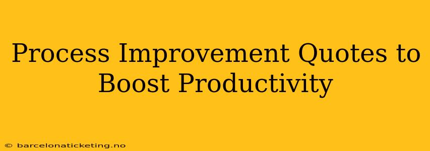 Process Improvement Quotes to Boost Productivity