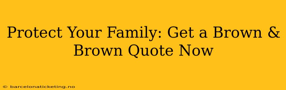 Protect Your Family: Get a Brown & Brown Quote Now
