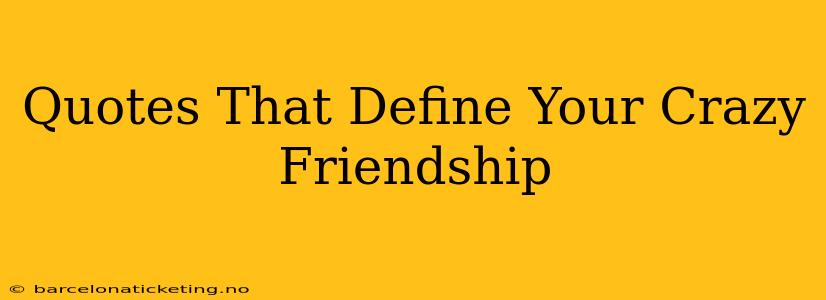 Quotes That Define Your Crazy Friendship