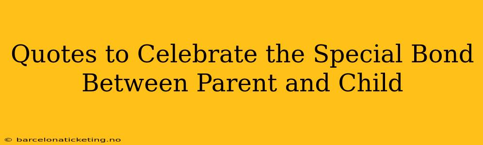 Quotes to Celebrate the Special Bond Between Parent and Child