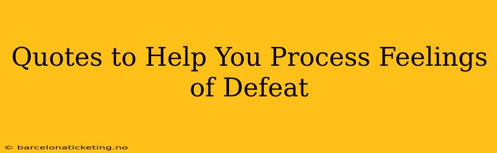 Quotes to Help You Process Feelings of Defeat
