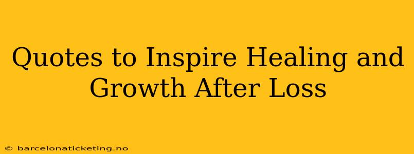 Quotes to Inspire Healing and Growth After Loss