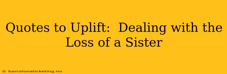 Quotes to Uplift:  Dealing with the Loss of a Sister
