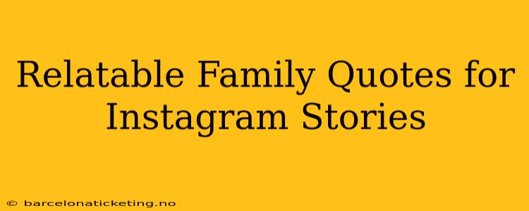 Relatable Family Quotes for Instagram Stories