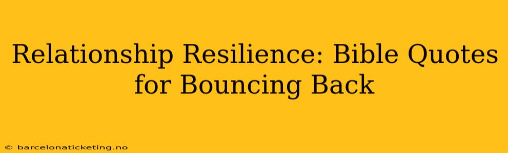 Relationship Resilience: Bible Quotes for Bouncing Back