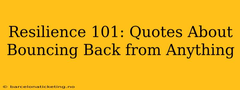 Resilience 101: Quotes About Bouncing Back from Anything