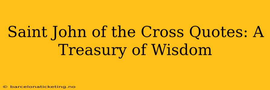Saint John of the Cross Quotes: A Treasury of Wisdom