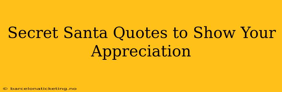 Secret Santa Quotes to Show Your Appreciation