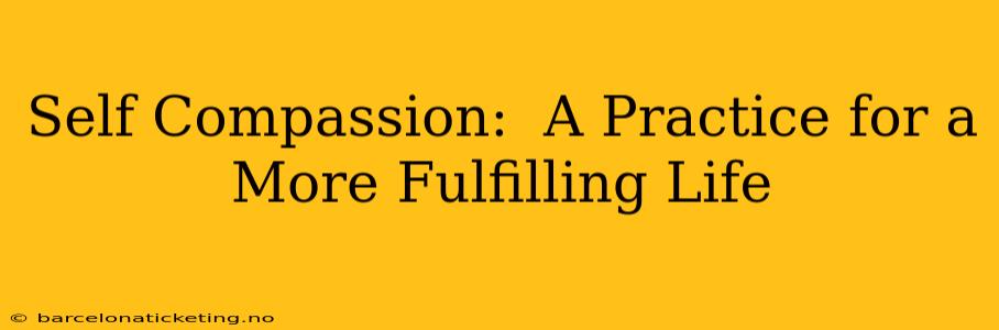 Self Compassion:  A Practice for a More Fulfilling Life