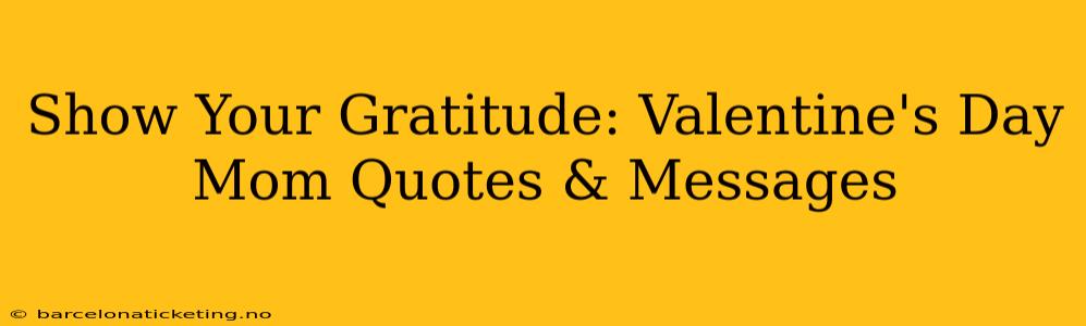 Show Your Gratitude: Valentine's Day Mom Quotes & Messages