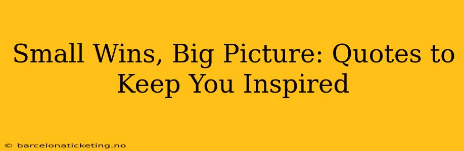 Small Wins, Big Picture: Quotes to Keep You Inspired