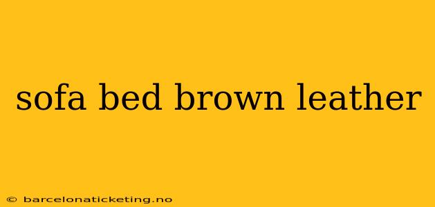 sofa bed brown leather