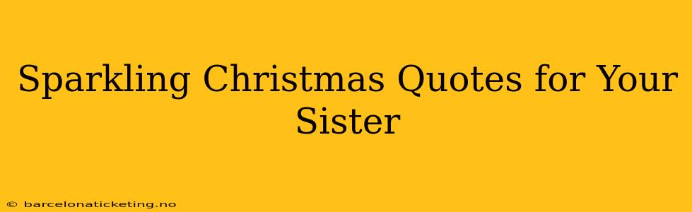 Sparkling Christmas Quotes for Your Sister