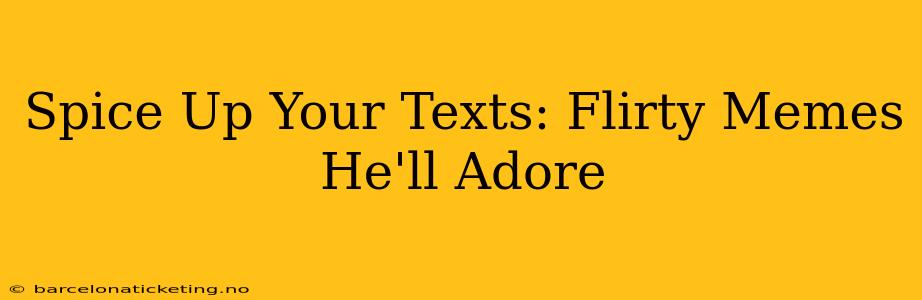 Spice Up Your Texts: Flirty Memes He'll Adore