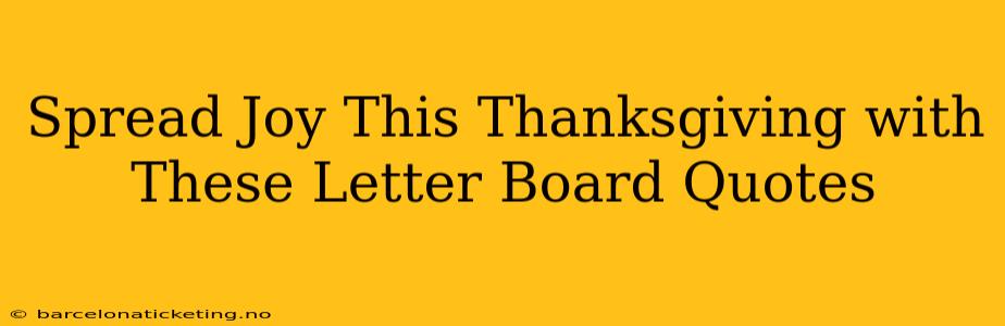 Spread Joy This Thanksgiving with These Letter Board Quotes