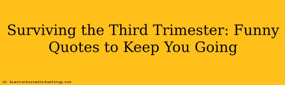 Surviving the Third Trimester: Funny Quotes to Keep You Going