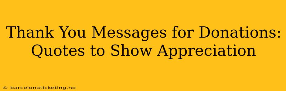 Thank You Messages for Donations: Quotes to Show Appreciation