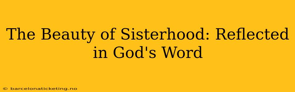 The Beauty of Sisterhood: Reflected in God's Word