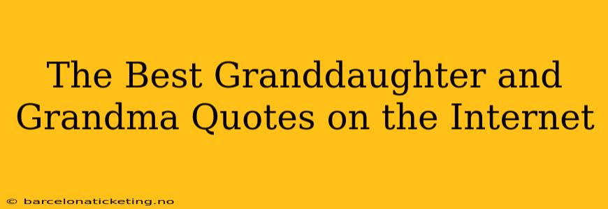 The Best Granddaughter and Grandma Quotes on the Internet