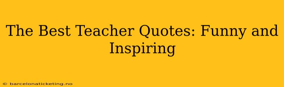 The Best Teacher Quotes: Funny and Inspiring