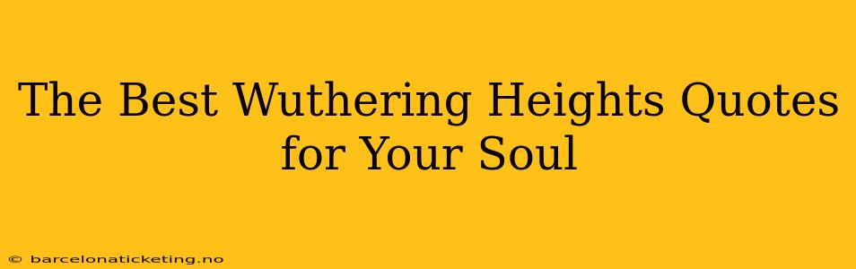 The Best Wuthering Heights Quotes for Your Soul