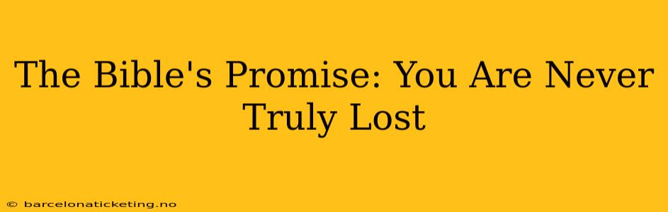 The Bible's Promise: You Are Never Truly Lost