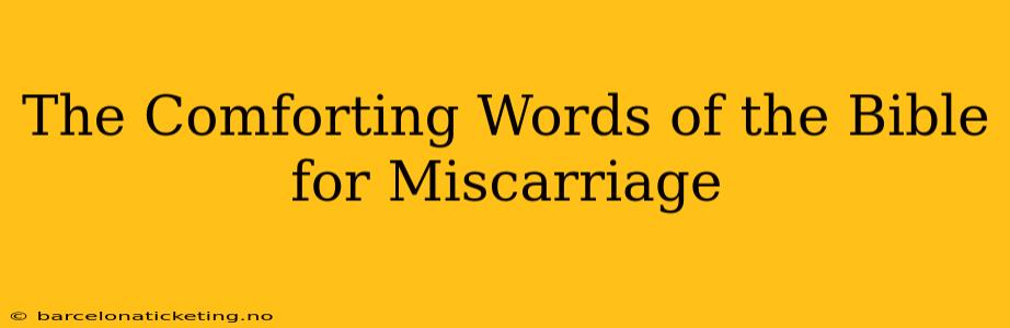 The Comforting Words of the Bible for Miscarriage
