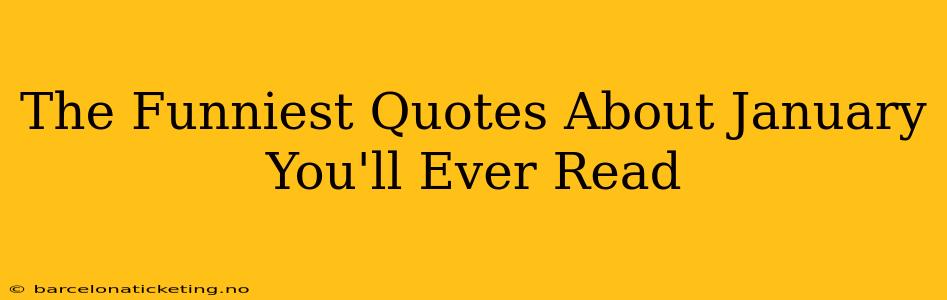 The Funniest Quotes About January You'll Ever Read