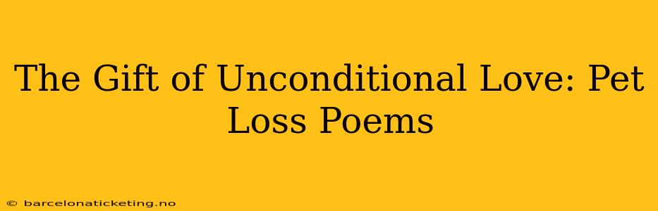 The Gift of Unconditional Love: Pet Loss Poems