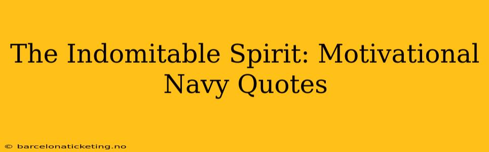 The Indomitable Spirit: Motivational Navy Quotes